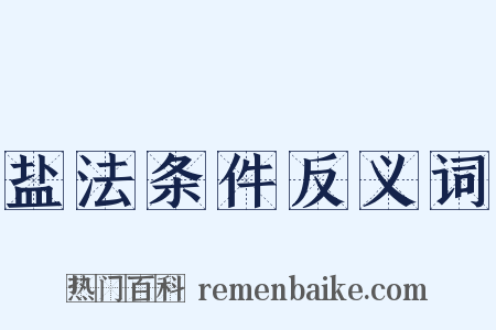 盐法条件反义词是什么意思的图片